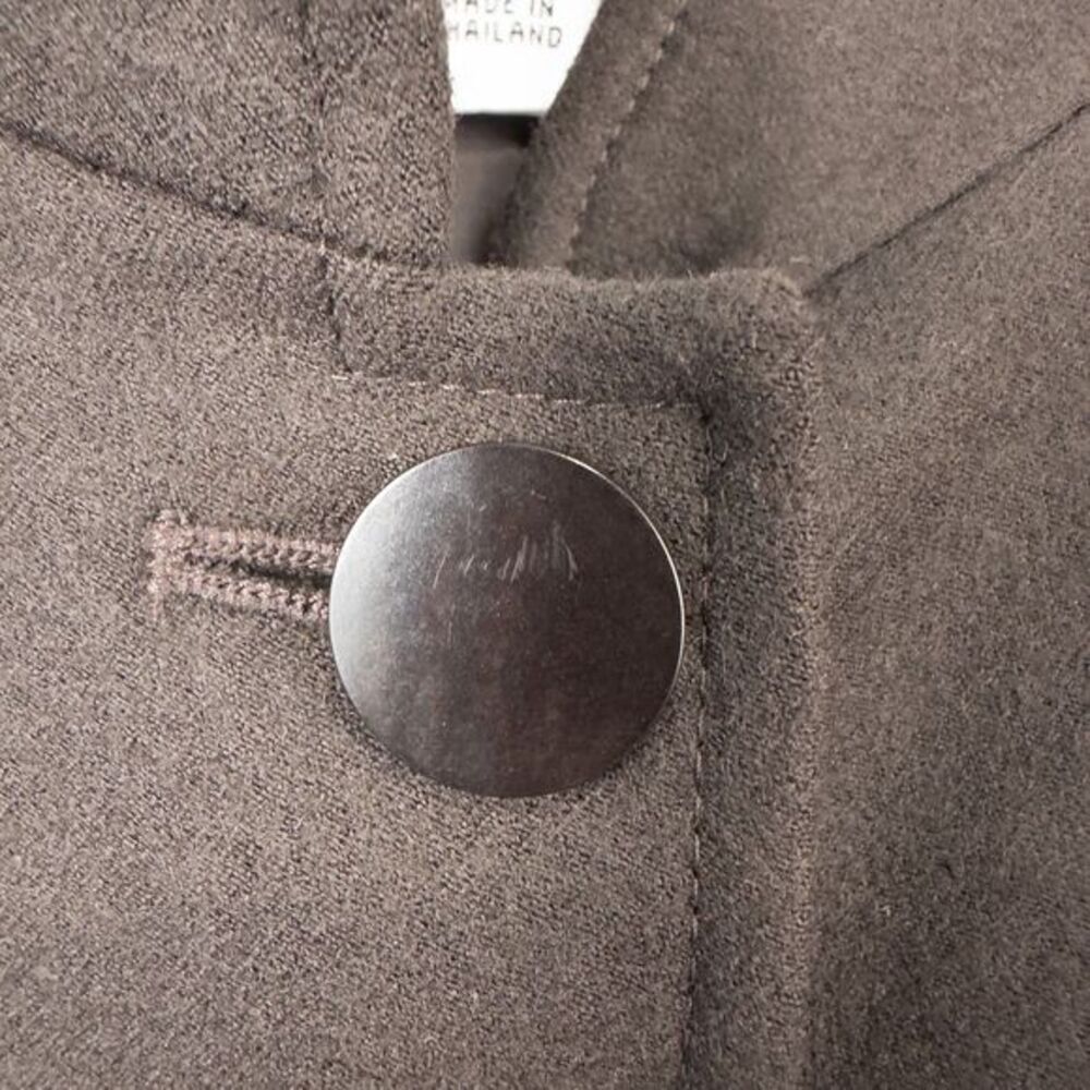 Talbots Italian Wool Blend Military Style Jacket Womens Petite 4 Chocolate Brown - Picture 9 of 16